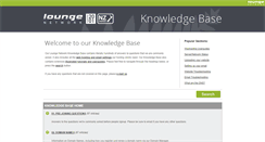 Desktop Screenshot of knowledgebase.loungenetwork.co.nz