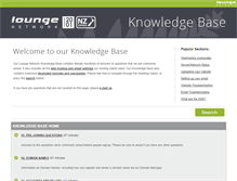 Tablet Screenshot of knowledgebase.loungenetwork.co.nz